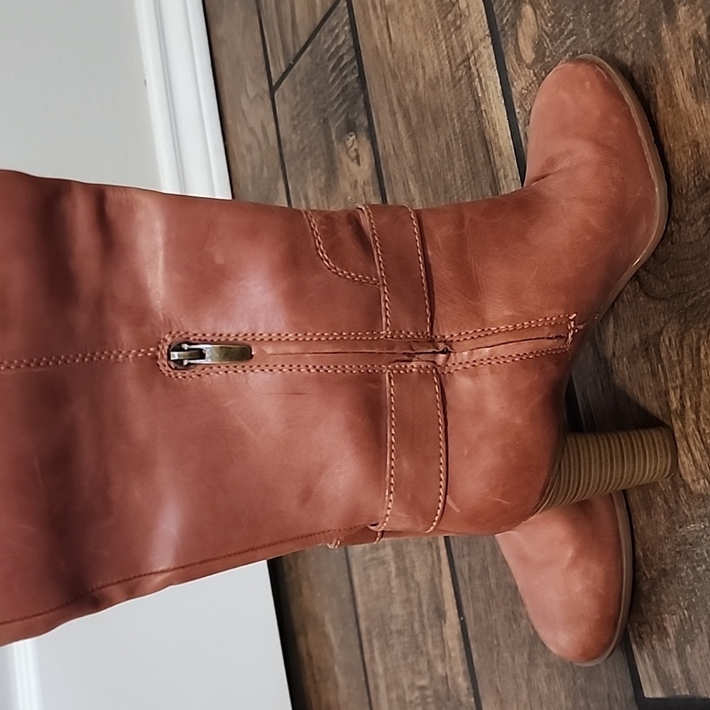 Enzo Angiolini Women’s Easumilo Brown Leather Tall Riding Boots Size 7.5​​​​ - Picture 7 of 9